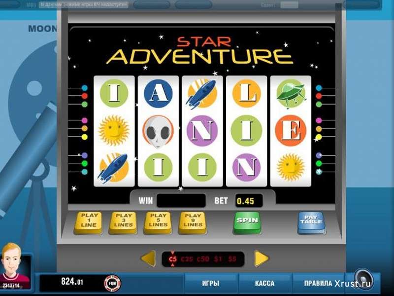 Игровой автомат Star Adventure в казино Вулкан Россия