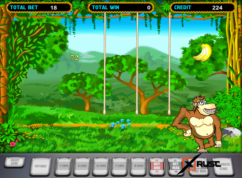 Веселые обезьянки в игровом автомате Crazy Monkey