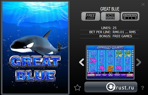 Игровой автомат Great Blu в казино Вулкан Старс онлайн
