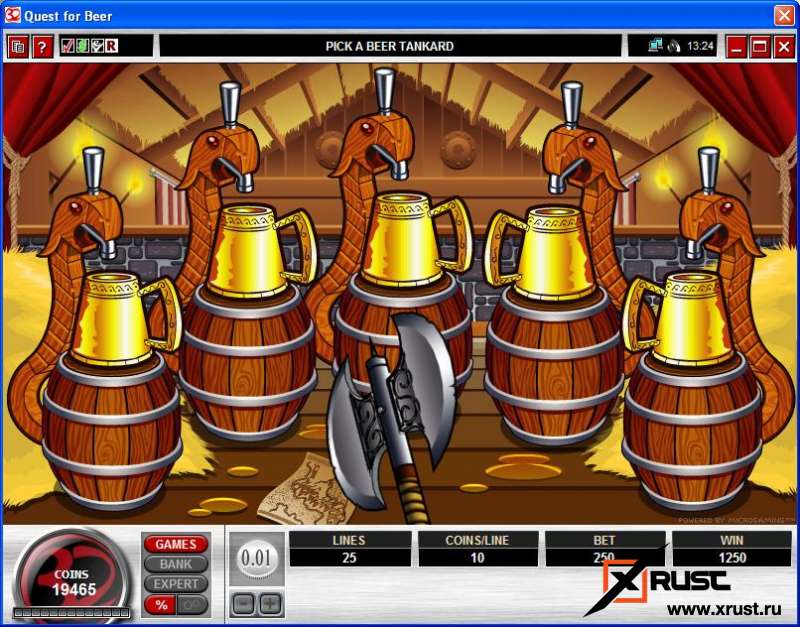 Казино Фараон и игровой автомат Quest for Beer