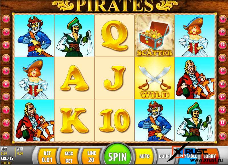 Игровой автомат Пират в онлайн казино Русский Вулкан
