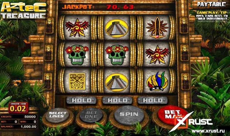 Игровой автомат Aztec Treasure в казино Вулкан