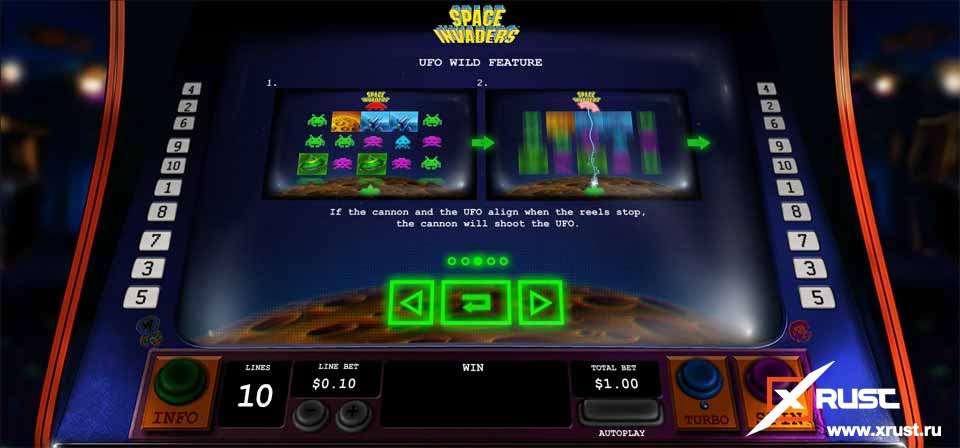 Игровой автомат Invaders в казино икс