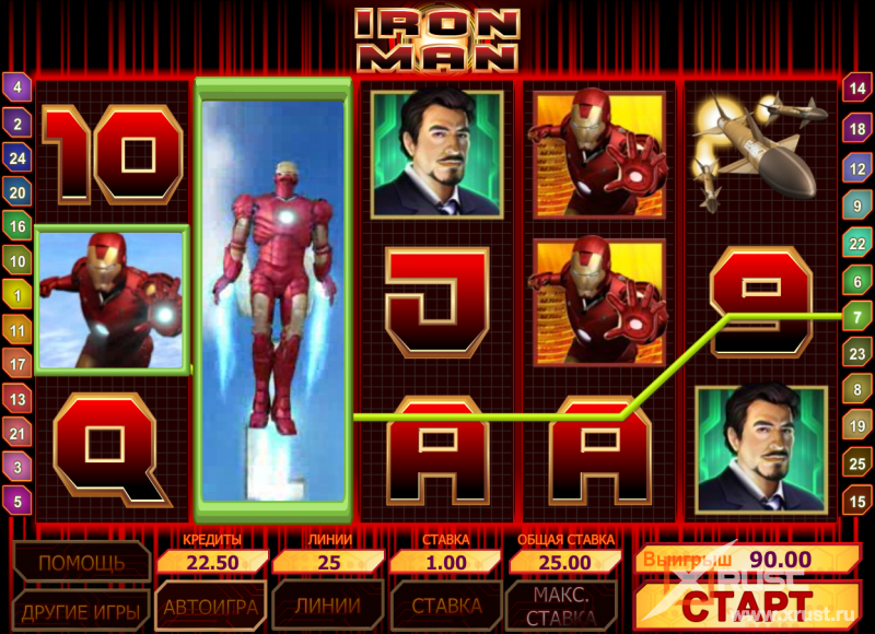 Казино Вулкан 24 и игровые автоматы Iron Man
